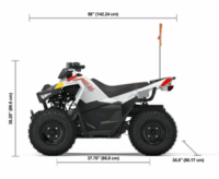 ATV - Sportsman Outlaw 70cc White and Pink Lightning with Red Graphics Power Model Code:- A23HBB07B3