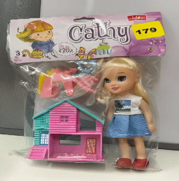 Small Doll With Mini House And Decor Items Perfect Gift for Kids