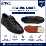 Bowling Shoes Black Color Lace