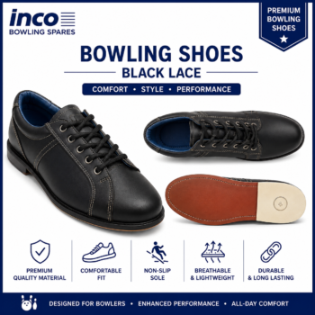 Bowling Shoes Black Color Lace