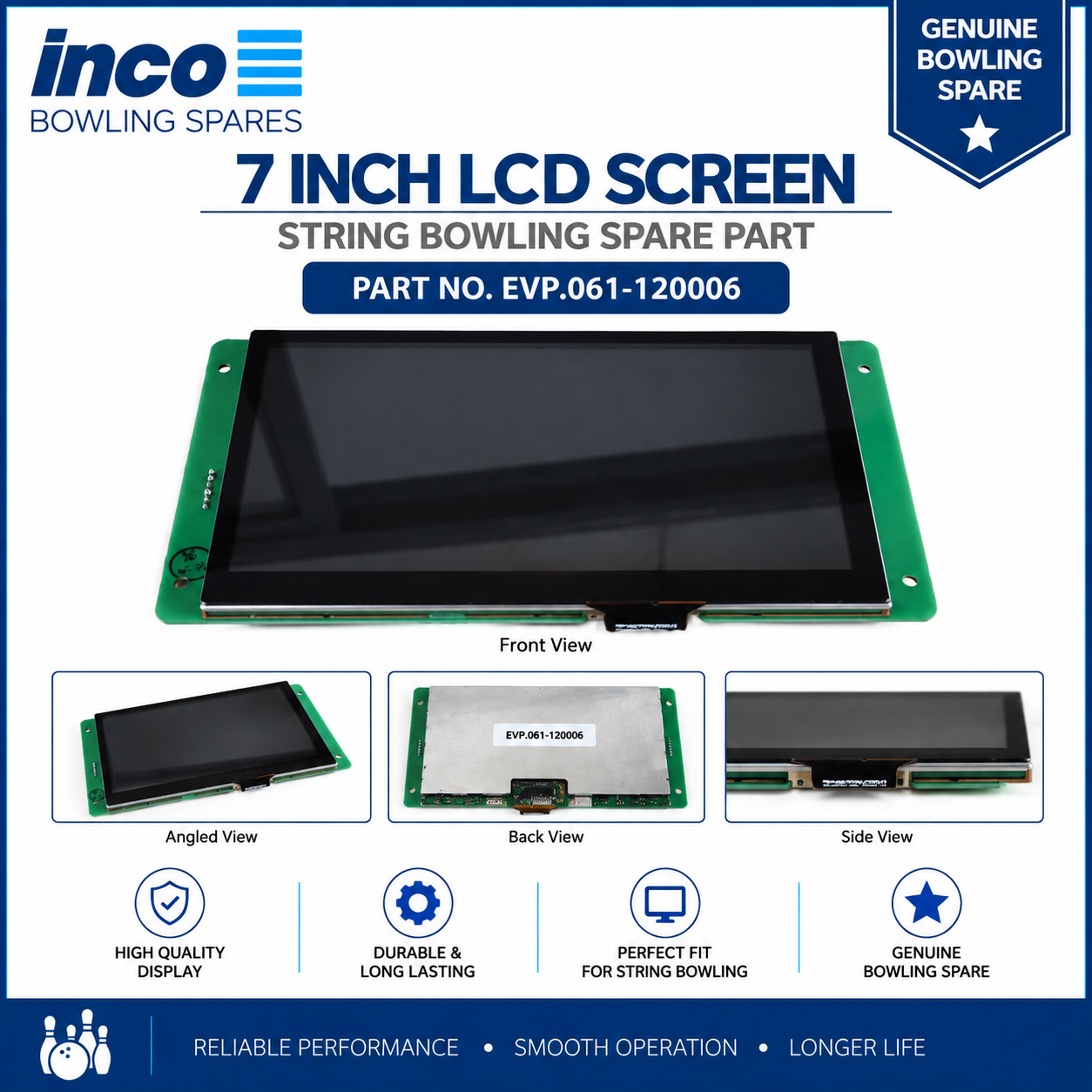 7 inch LCD screen - String Bowling Spare Parts No - EVP.061-120006 7 inch LCD screen - String Bowling Spare Parts No - EVP.061-120006