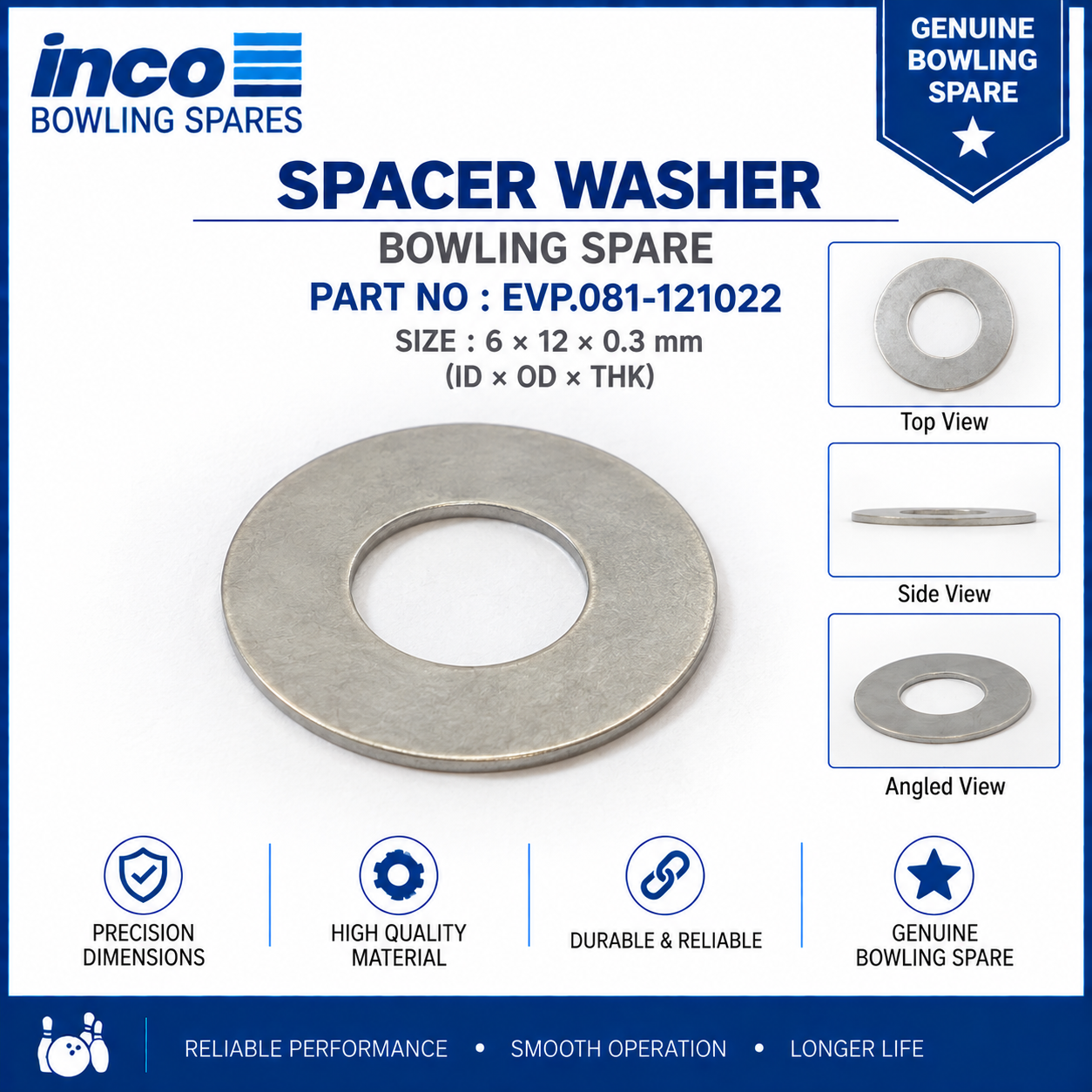 EVP.081-121022 spacer 6120.3 spacer 6*12*0.3