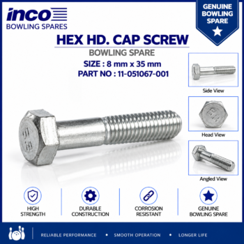 Hex Hd. Cap Screw(8 mm x 35 mm) - Bowling Spare Parts No - 11-051067-001